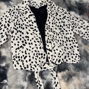 Have Black and White Patterned Blouse